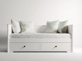 Schlafsofa Holz 198x88x82 cm - Weiß - modernes Stauraumdesign