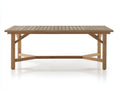 Gartentisch Holz 220x90x76 cm - Naturfarben - klassisches Gartendesign
