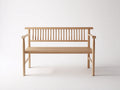 Gartenbank Holz 140x55x88 cm - Natur - klassisches Design mit Armlehnen
