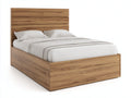 Doppelbett Holzwerkstoff 210x180x120 cm Natur für Schlafzimmer - Modernes Design mit hohem Kopfteil