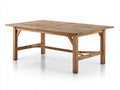 Gartentisch Holz 180x90x75 cm natur für Garten - rechteckiges Design mit Lattenplatte